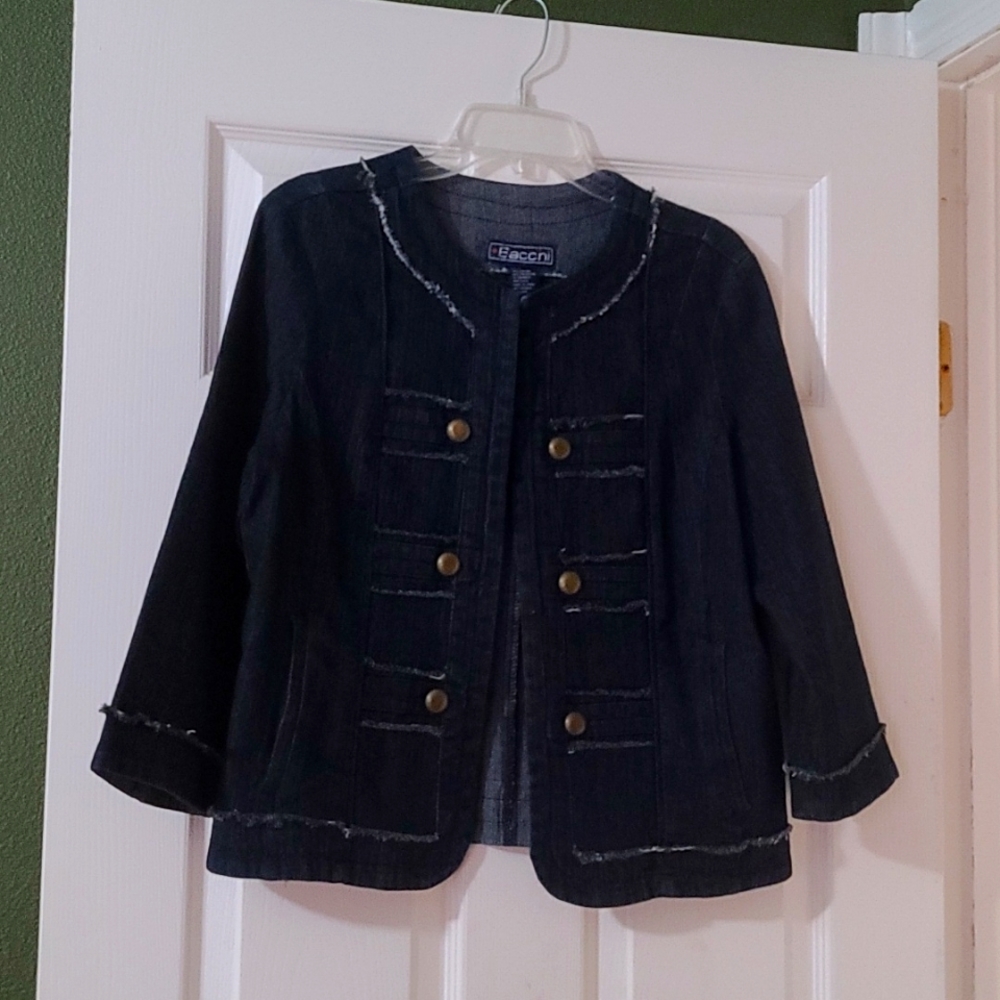 Baccini Large Cropped Jean Jacket
